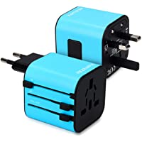 kwmobile Adaptador de Viajes Universal - Enchufe adapatador de Viaje - Compatible con USA- China- Japón- Canadá- Francia…